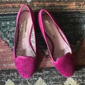 Audrey Brooke Flats -- Magenta Loafers